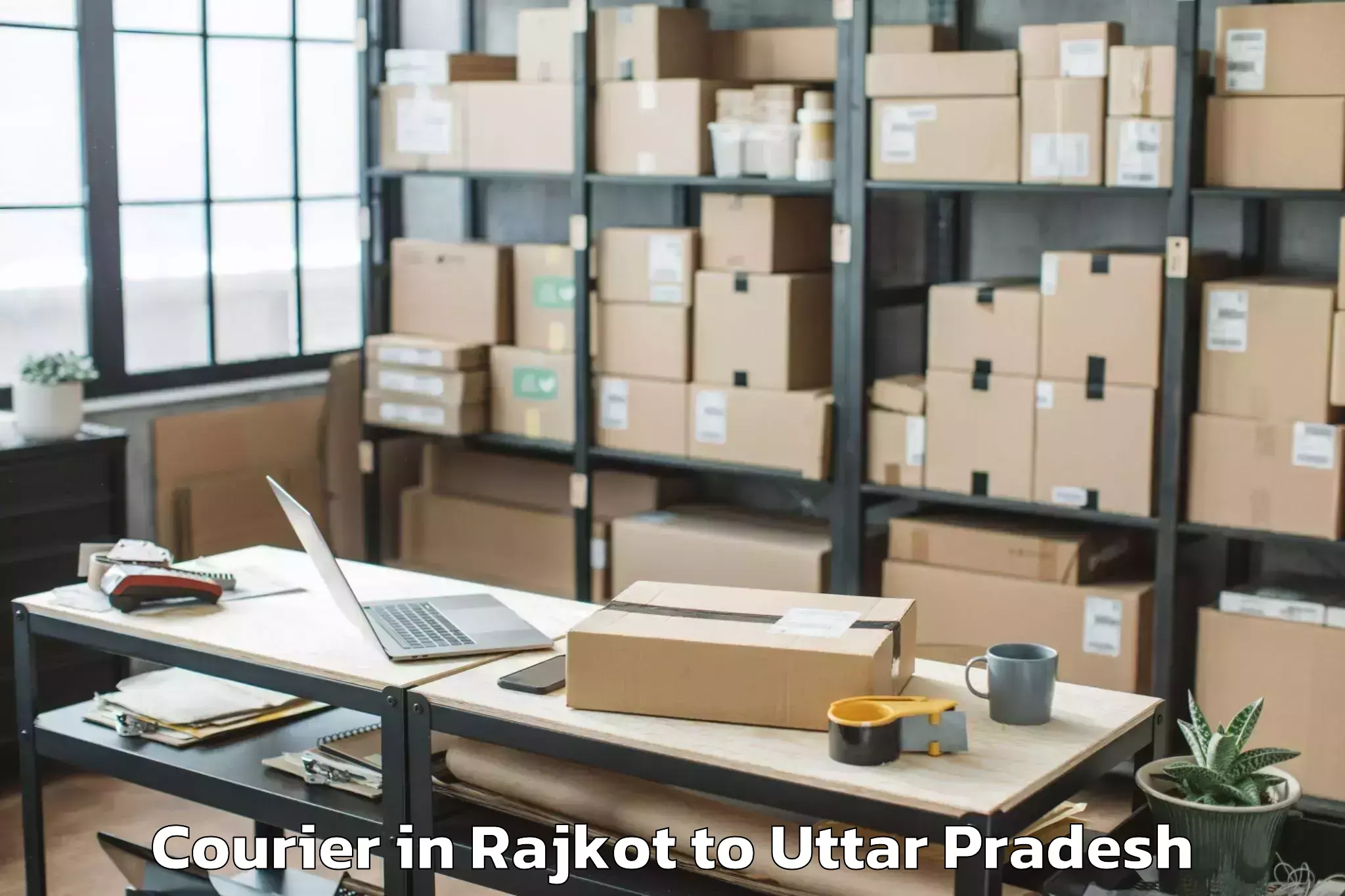 Leading Rajkot to Abhilashi University Bareilly Courier Provider